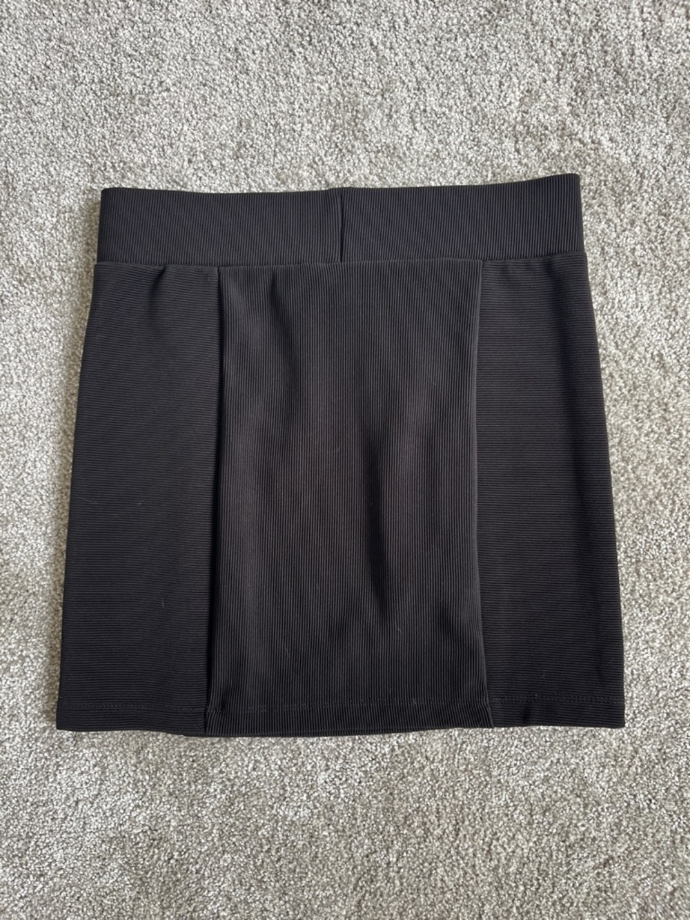 H&M Black Ribbed Panel Mini Skirt - Picture 2 of 3